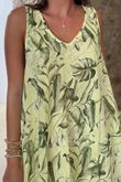 Made in Italy Tiki Pure Cotton Midi Dress Soft Sunshine /24 =